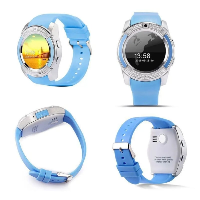 Смарт-годинник Smart Watch V8 Bluetooth з слотом під sim-карту 350 mAh Blue (tf4619) - фото 7