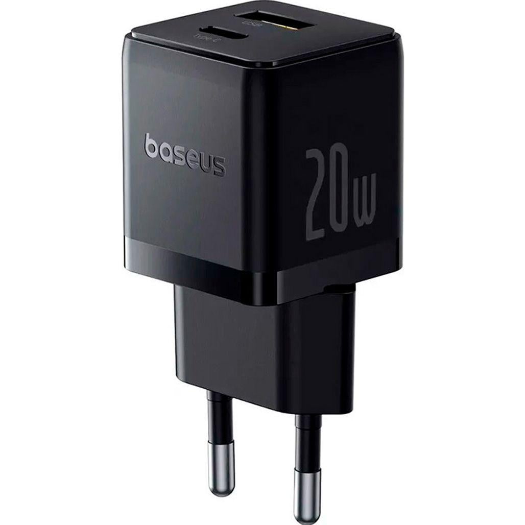 Мережевий зарядний пристрій BASEUS Palm Fast Charger Type-C+USB P10111608113-00 20W Black