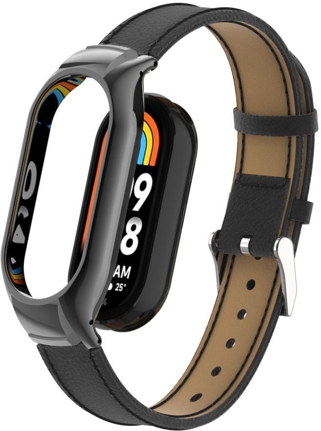 Браслет кожаный Uniset для Mi Band 4 Black (34108-2B) Браслет кожаный Uniset для Mi Band 4 Black (34108-2B)