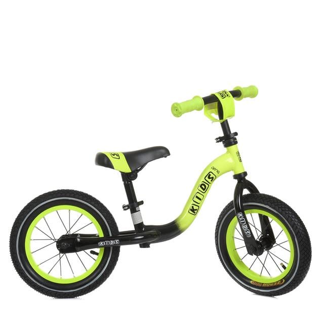 Біговел дитячий PROFI KIDS на сталевій рамі 12" ML1201A Салатовий - фото 1