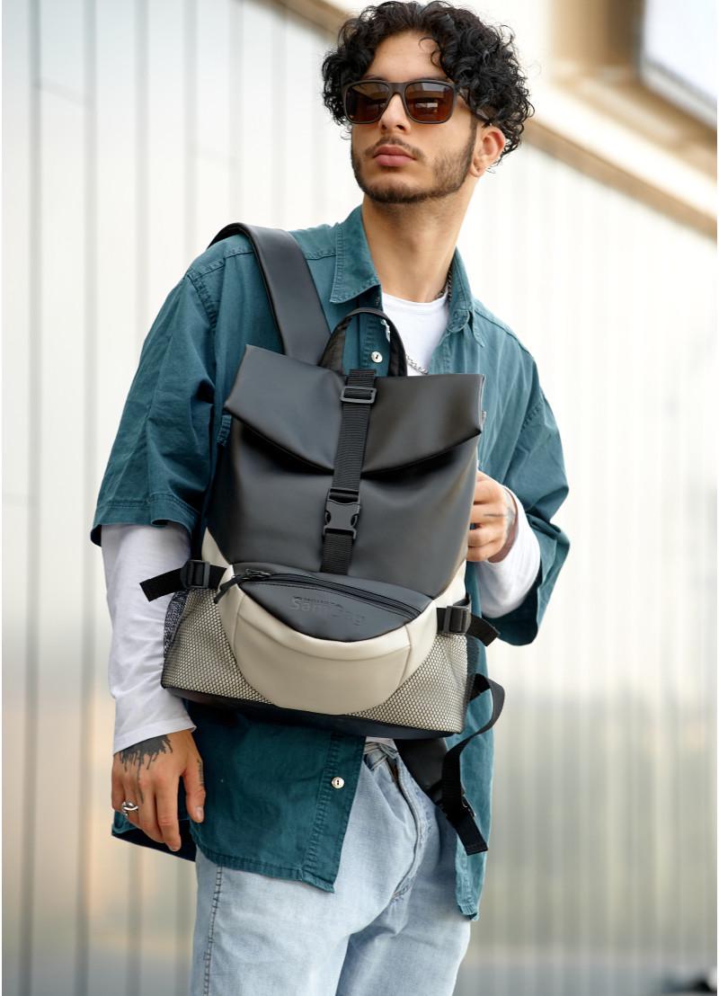 Рюкзак чоловічий Sambag Rene Double Чорно-сірий (15351020) - фото 11