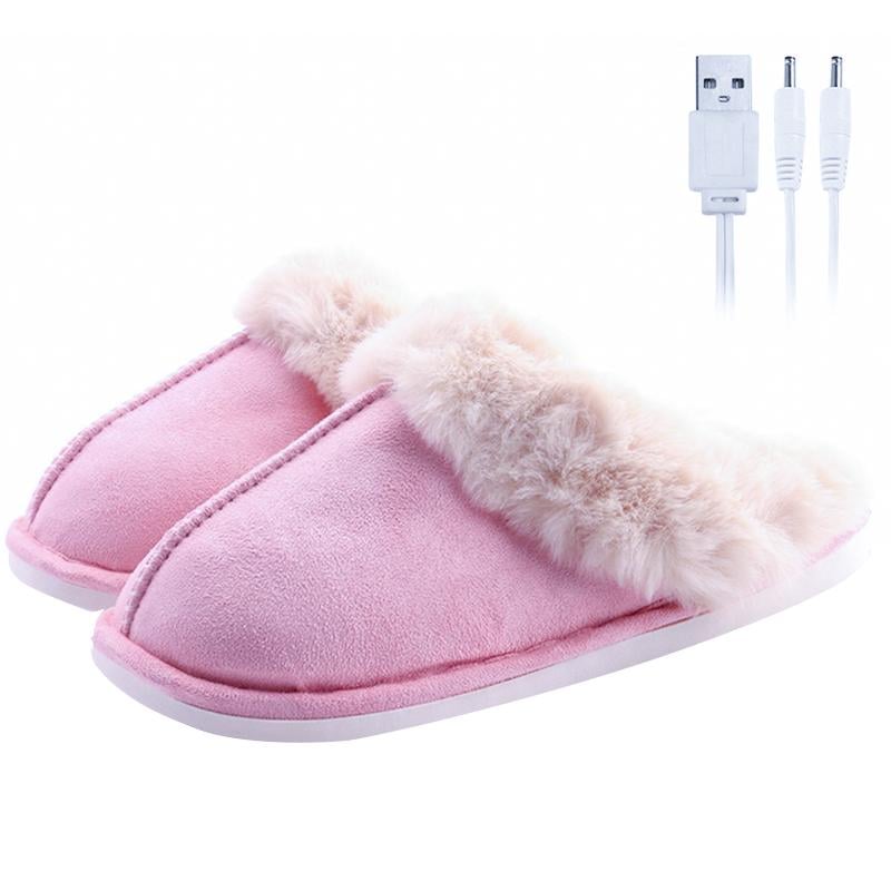 Домашние комнатные тапочки с подогревом USB Pink