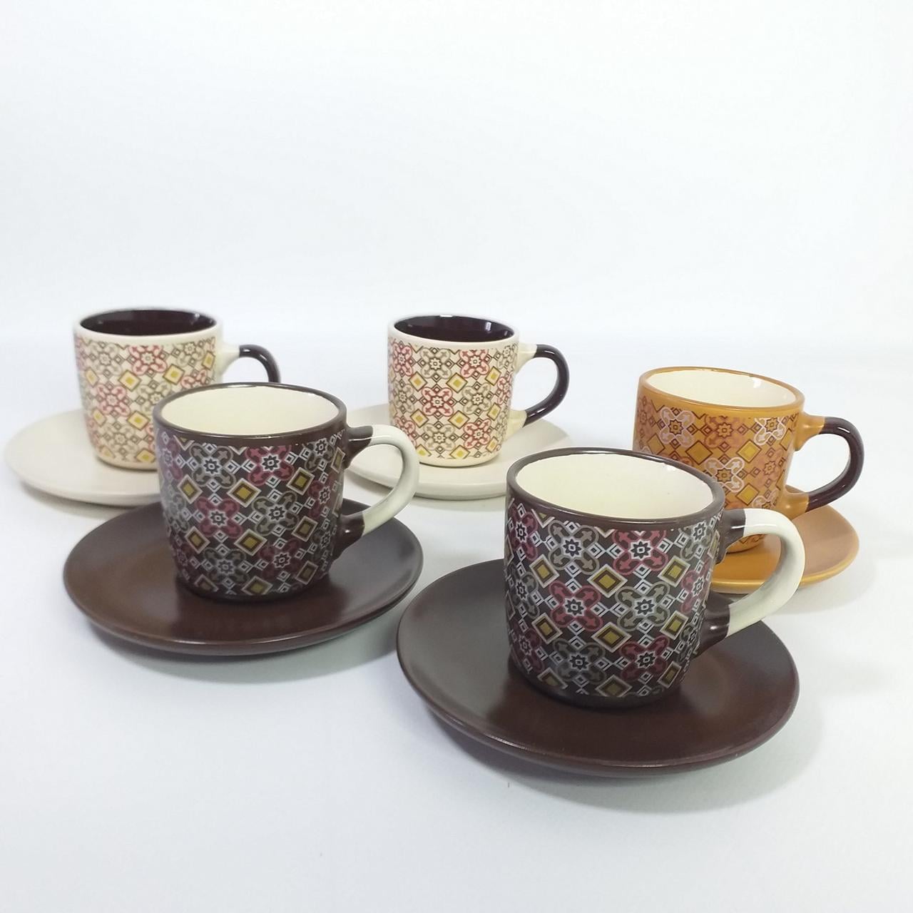 Кофейный сервиз Elina EL-5033 10 предметов 5 чашек 90 мл и 5 блюдец керамика (KG-12858) Кофейный сервиз Elina EL-5033 10 предметов 5 чашек 90 мл и 5 блюдец керамика (KG-12858)