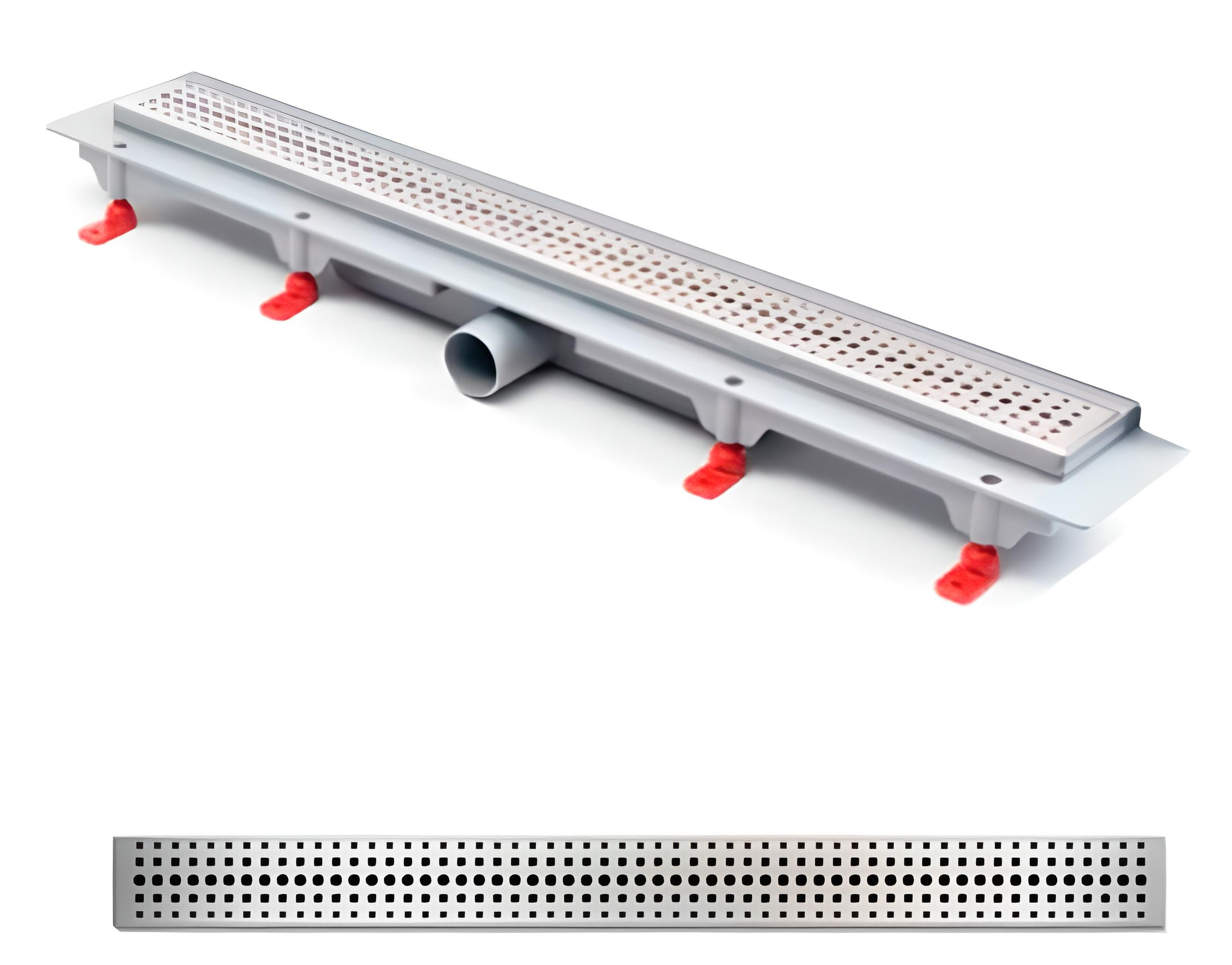 Канал душевой МСН с горизонтальным фланцем/нержавеющая кромка/решетка Бейзик/сухой сифон DN40 65x750 мм (CH-750ВN1) - фото 2 Канал душевой МСН с горизонтальным фланцем/нержавеющая кромка/решетка Бейзик/сухой сифон DN40 65x750 мм (CH-750ВN1) - фото 2