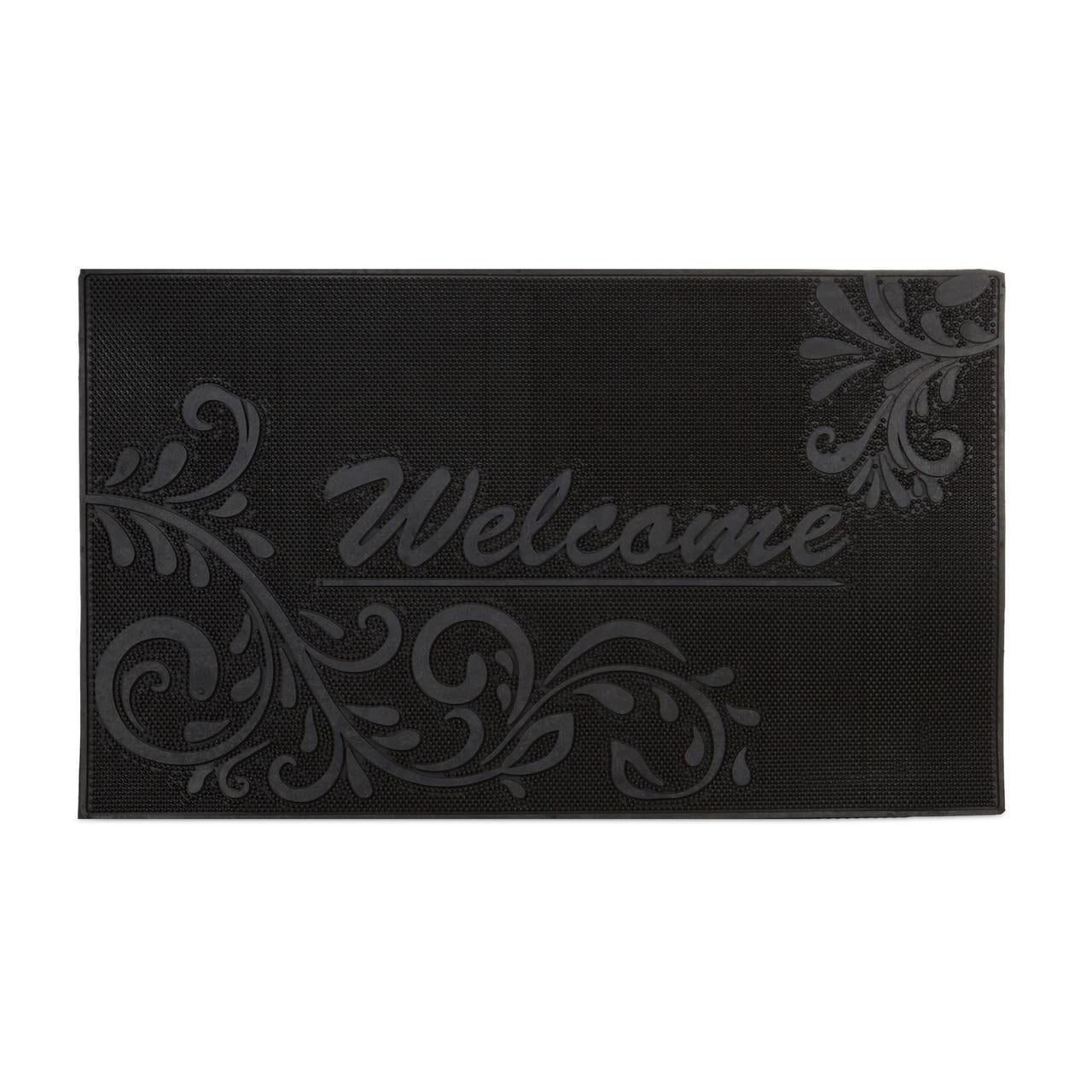 Коврик под дверь резиновый WELCOME 75x45 см Черный