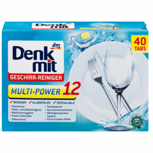 Таблетки для посудомоечной машины Denkmit Geschirr-Reiniger Multi-Power 12 40 таб. - фото 1