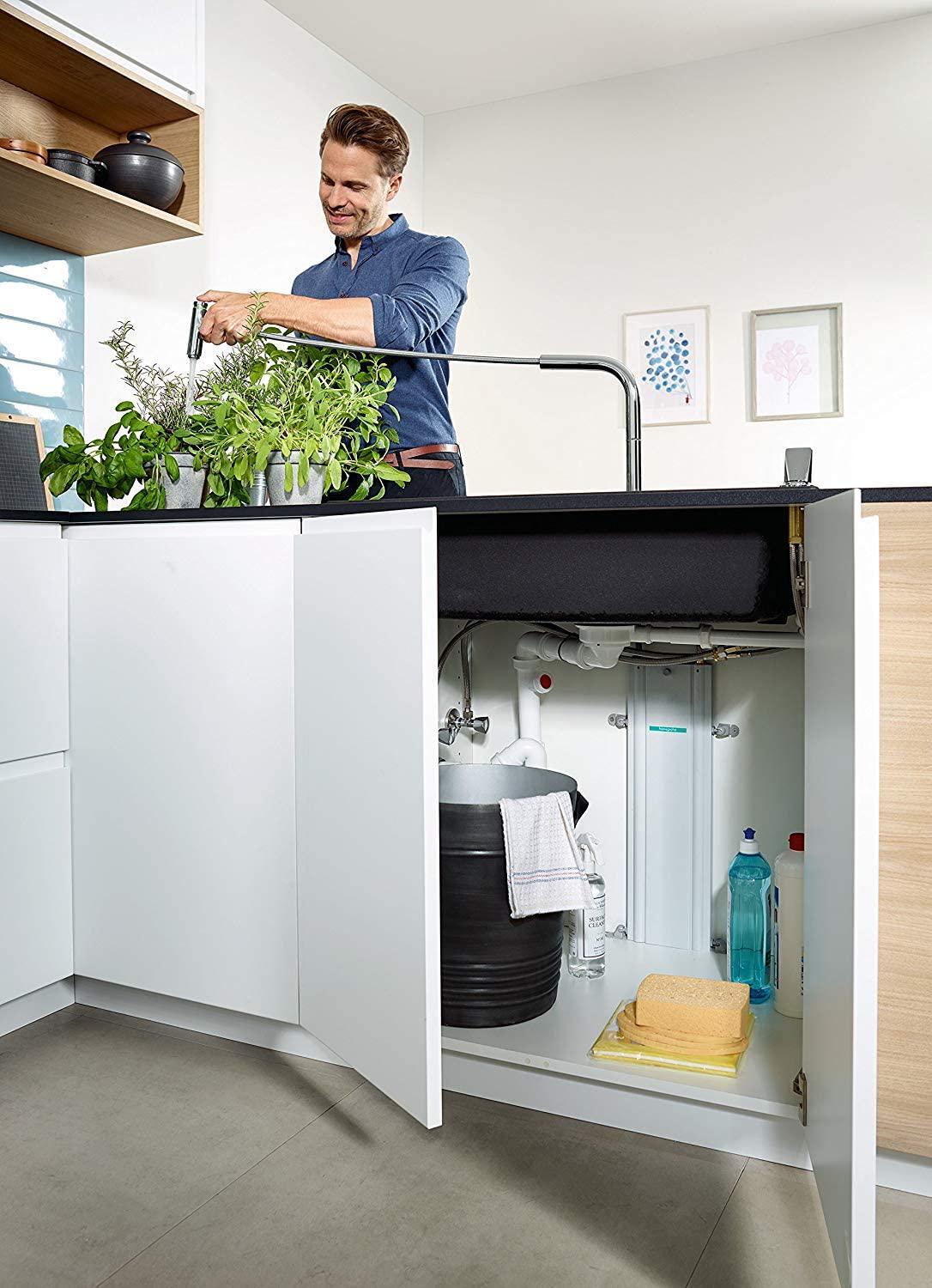 Смеситель для кухни на 2 отверстия Hansgrohe Metris M71 73804000 с видвижной лейкой Хром (142426) - фото 5