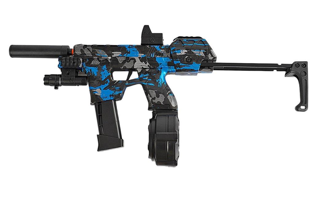 Автомат MP17 подсветка/орбизы/аккумулятор 7,4 V/USB-кабель/глушитель/очки Multicolor (155599)