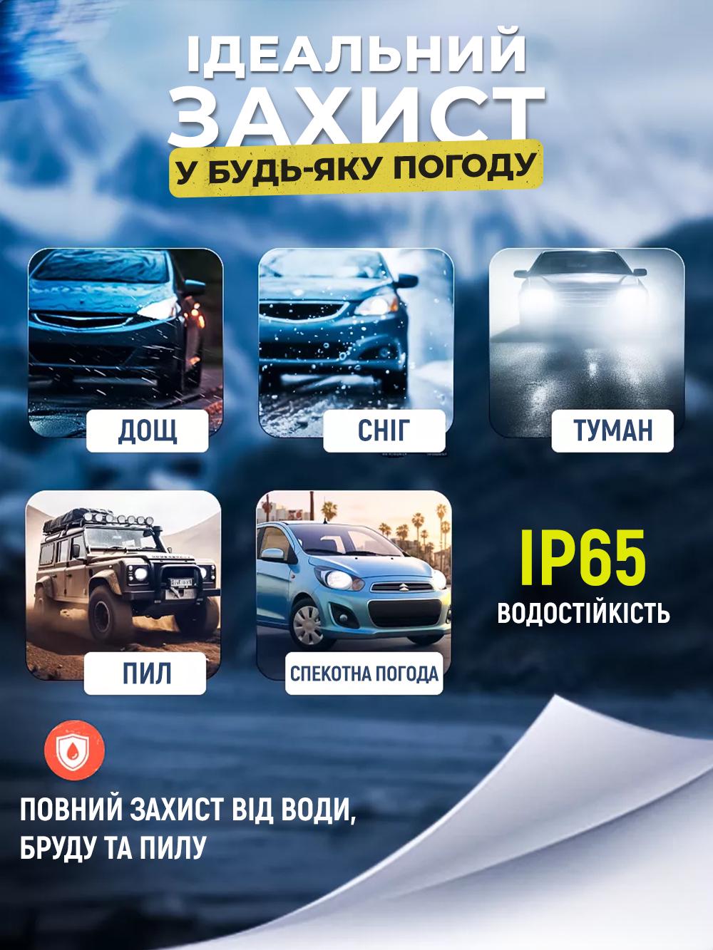 Лампы led автомобильные в фару 2 шт Andowl Q-D9 H11 ближний и дальний свет противотуманные Черный (640c48b4) - фото 10