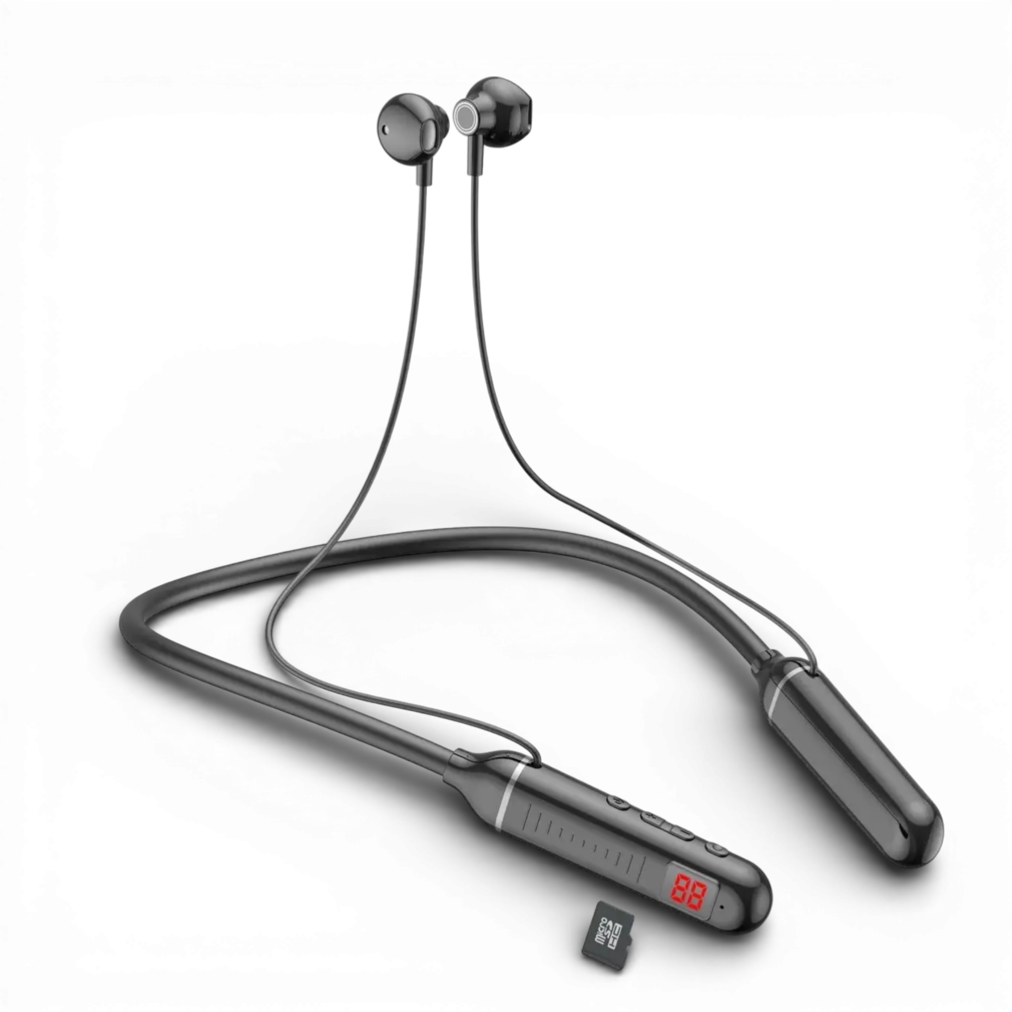 Наушники-гарнитура беспроводные ошейные Budi EP63B Bluetooth Black (11584)