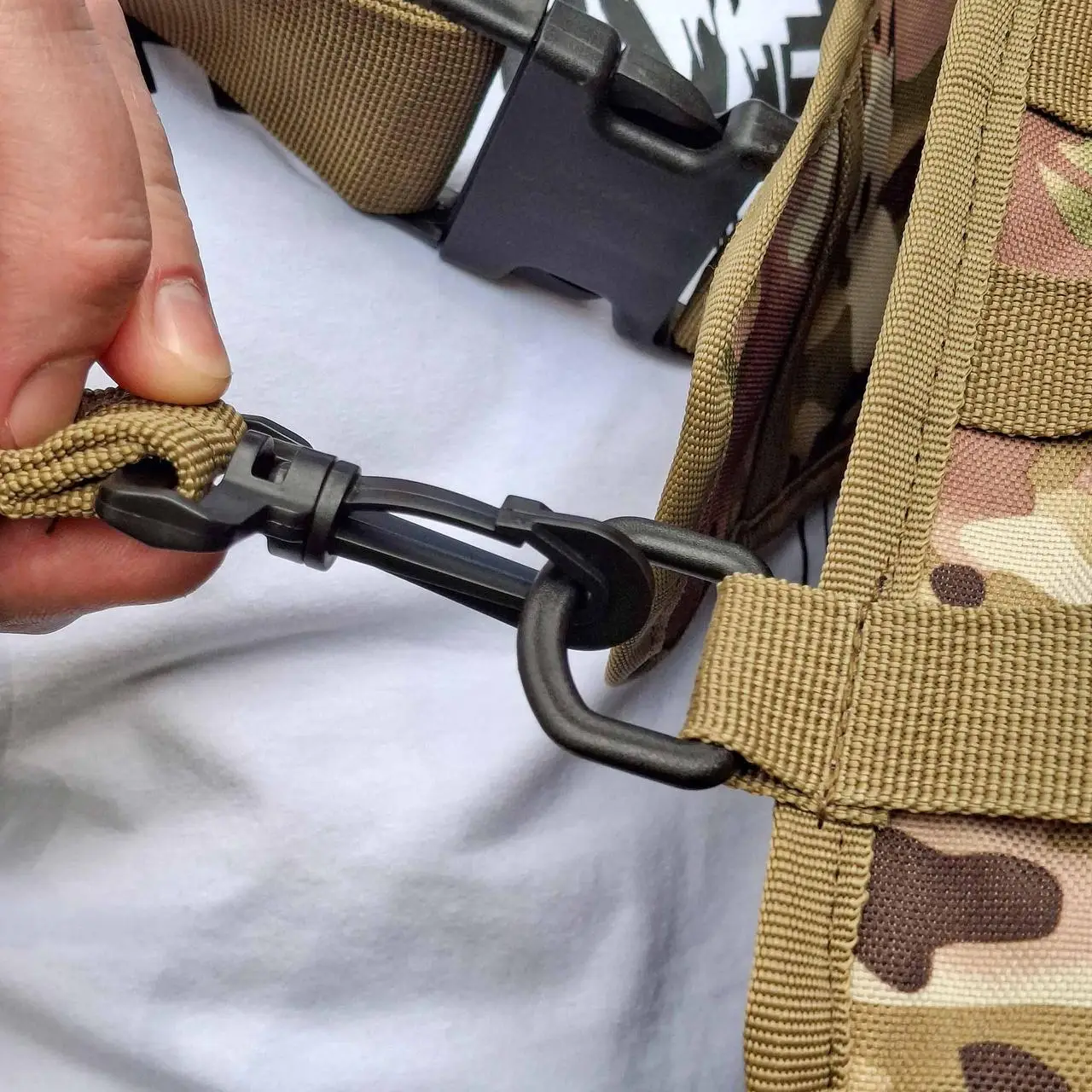 Рюкзак тактический однолямочный Tactical с системой MOLLE 5 л Мультикам (095 multicam) - фото 9 Рюкзак тактический однолямочный Tactical с системой MOLLE 5 л Мультикам (095 multicam) - фото 9