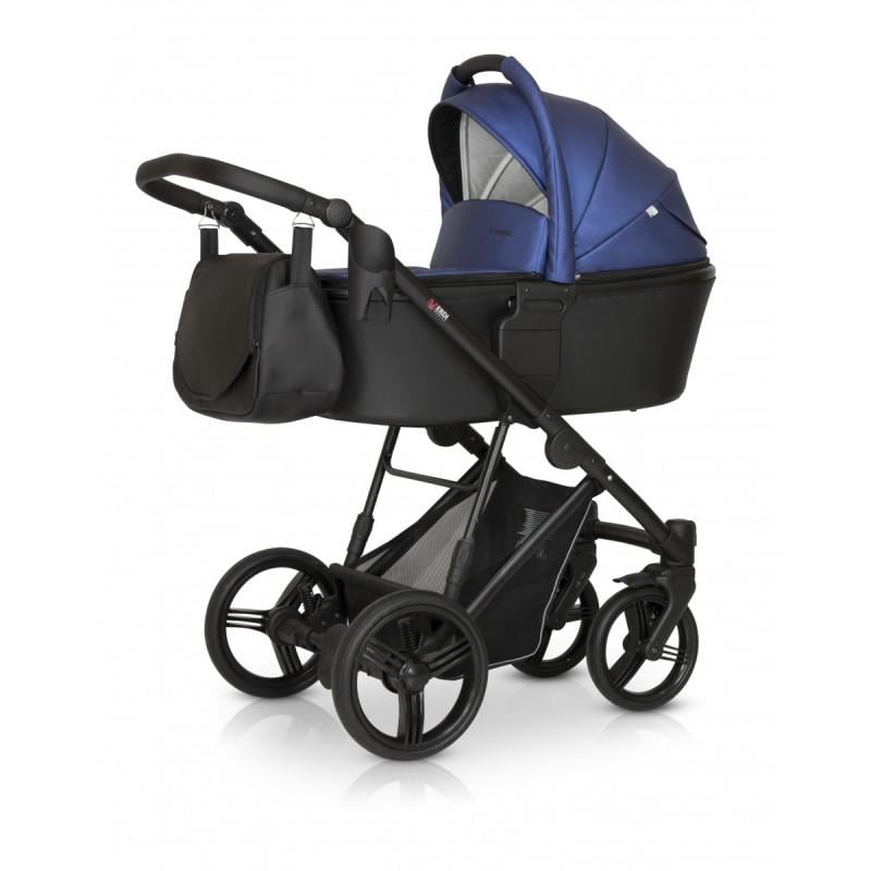 Коляска Verdi Dynamic универсальная 3в1 с дождевиком и сумкой Черный/Синий