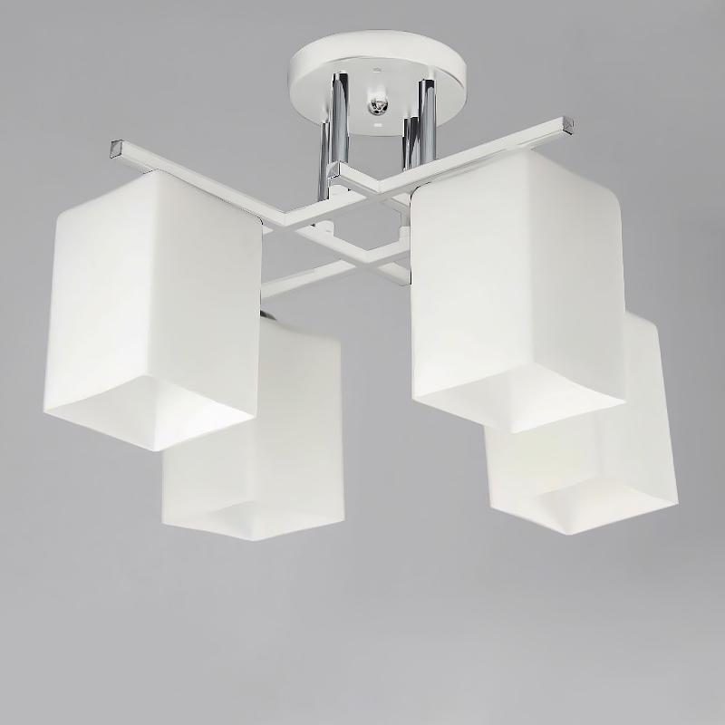 Люстра потолочная Light House NM-15321/4 CR+WT+WT на четыре лампы Белый