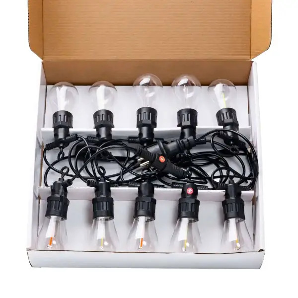 Гирлянда уличная Belt Light Лампочки ретро лофт с гирляндой роса Разноцветный (11f60ecb)