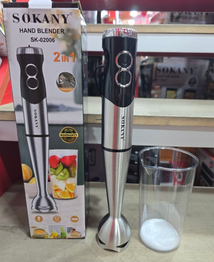 Блендер погружной SOKANY SK-02006 2 скорости Turbo нержавеющая сталь 800 Вт (2777349921) - фото 7 Блендер погружной SOKANY SK-02006 2 скорости Turbo нержавеющая сталь 800 Вт (2777349921) - фото 7