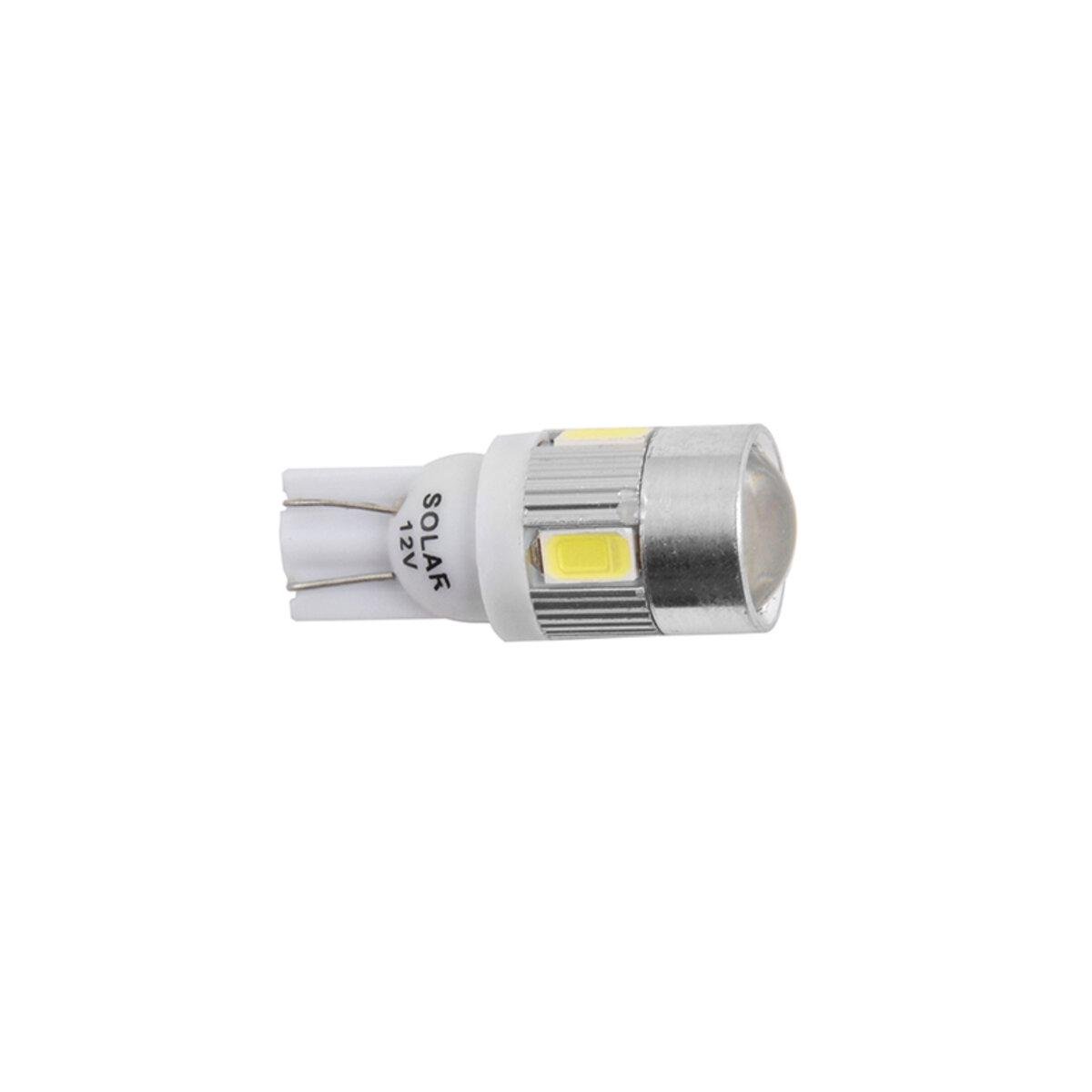 Автомобильная лампа LED Solar 12V T10 W2,1x9,5d 6SMD 5630 with lens 2 шт. White (1734) - фото 2 Автомобильная лампа LED Solar 12V T10 W2,1x9,5d 6SMD 5630 with lens 2 шт. White (1734) - фото 2
