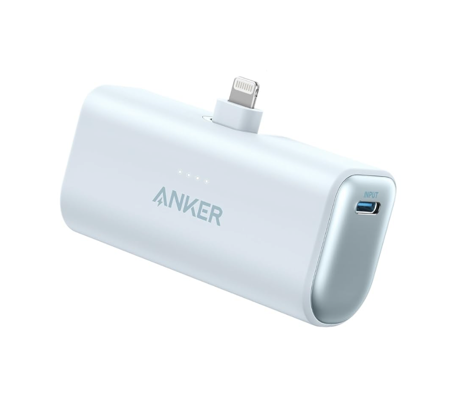 Повербанк Anker Nano з вбудованим складним роз'ємом Lightning 5000 mAh Blue - фото 1 Повербанк Anker Nano з вбудованим складним роз'ємом Lightning 5000 mAh Blue - фото 1