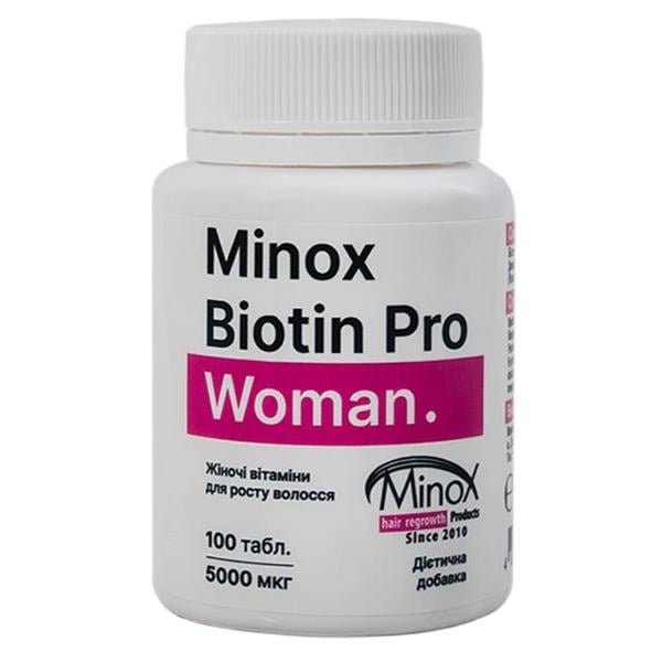 Комплекс для волос MinoX Biotin Pro Woman 5000мкг 100 табл. (000026455)