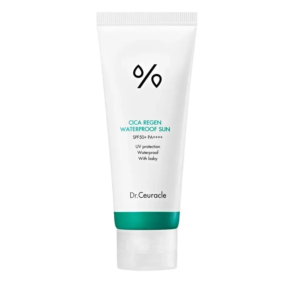 крем водостійкий сонцезахисний з центелою азіатською DR. CEURACLE Cica Regen Waterproof Sun SPF 50+ PA++++ 100 мл (8806133615645)