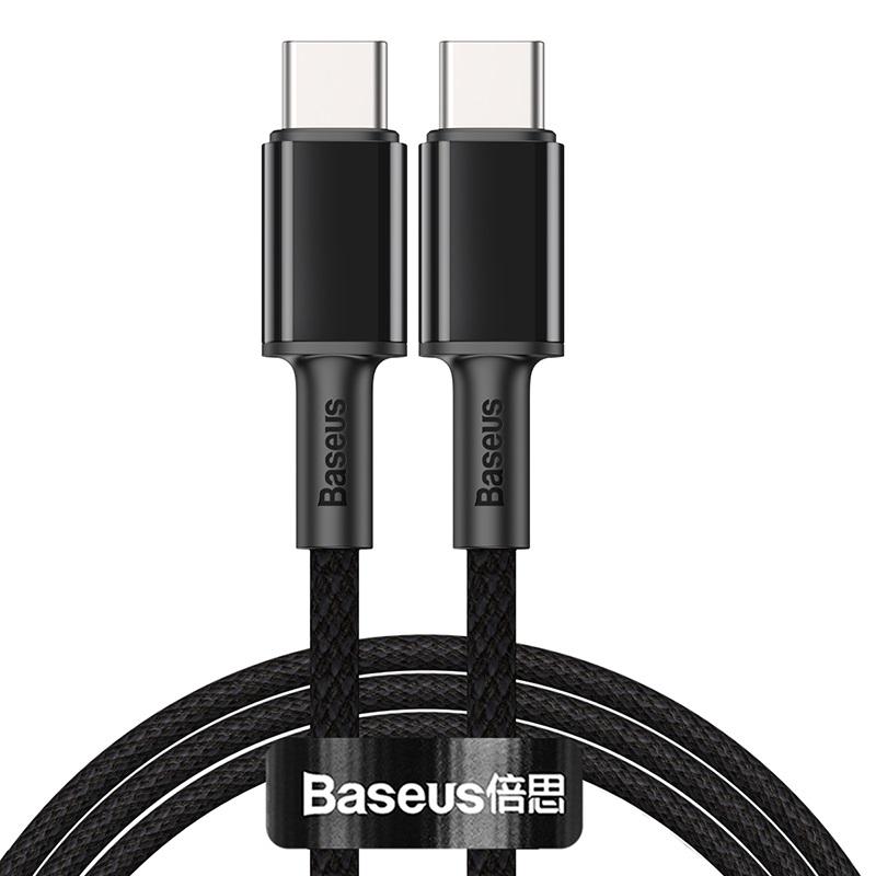 Кабель Baseus Type-C to Type-C High Density Braided Fast Charging Data Cable 1 м 5A 100W CATGD-02 Black (f6d7a48d) - фото 1 Кабель Baseus Type-C to Type-C High Density Braided Fast Charging Data Cable 1 м 5A 100W CATGD-02 Black (f6d7a48d) - фото 1