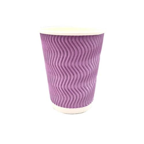 Склянка гофрована Ripple 350 мл 30 шт. Димчасто-рожевий (20350)