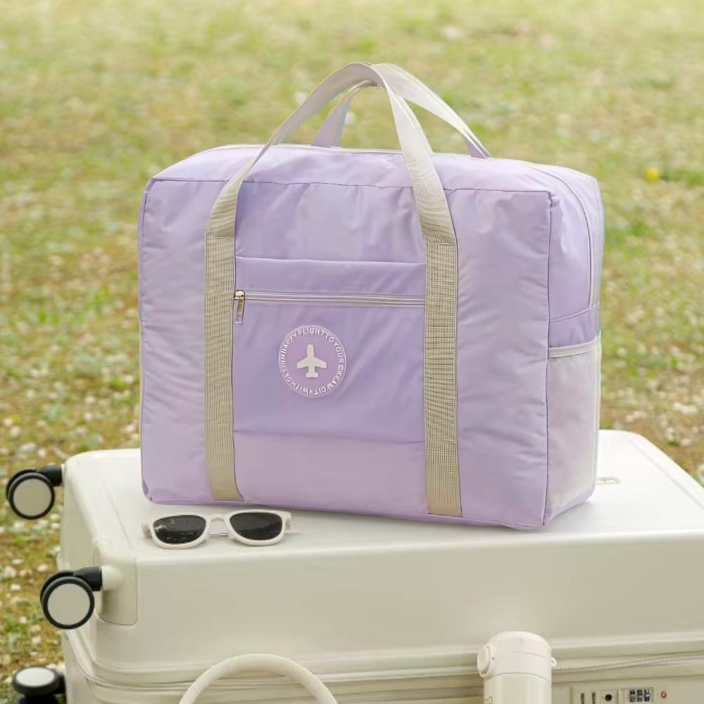 Сумка дорожная для путешествий большая для одежды и вещей с отделением для аксессуаров Фиолетовый
