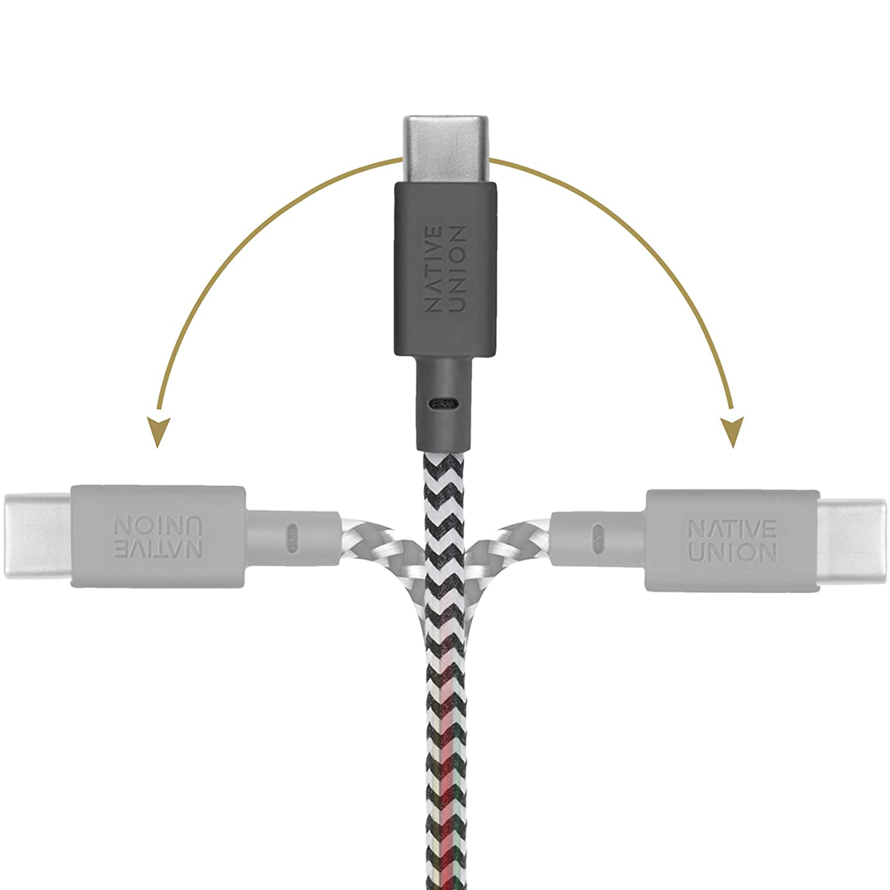 Кабель синхронизации Native Union Night 3 м Cable USB-A to USB-C Zebra (NCABLE-KV-AC-ZEB) - фото 4 Кабель синхронизации Native Union Night 3 м Cable USB-A to USB-C Zebra (NCABLE-KV-AC-ZEB) - фото 4