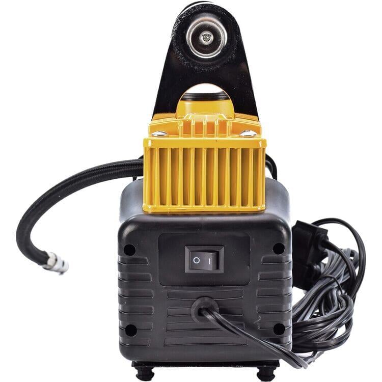 Компресор автомобільний двоциліндровий 85 л/хв 10 атм 18 А в пластиковому кейсі зі спіральним шлангом (552142) - фото 8 Компресор автомобільний двоциліндровий 85 л/хв 10 атм 18 А в пластиковому кейсі зі спіральним шлангом (552142) - фото 8