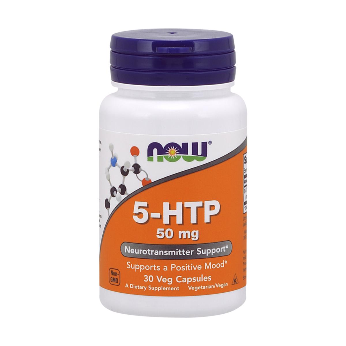 Гидрокситриптофан Now Foods 5-HTP 50 мг 30 вегетарианских капсул (NF0097)