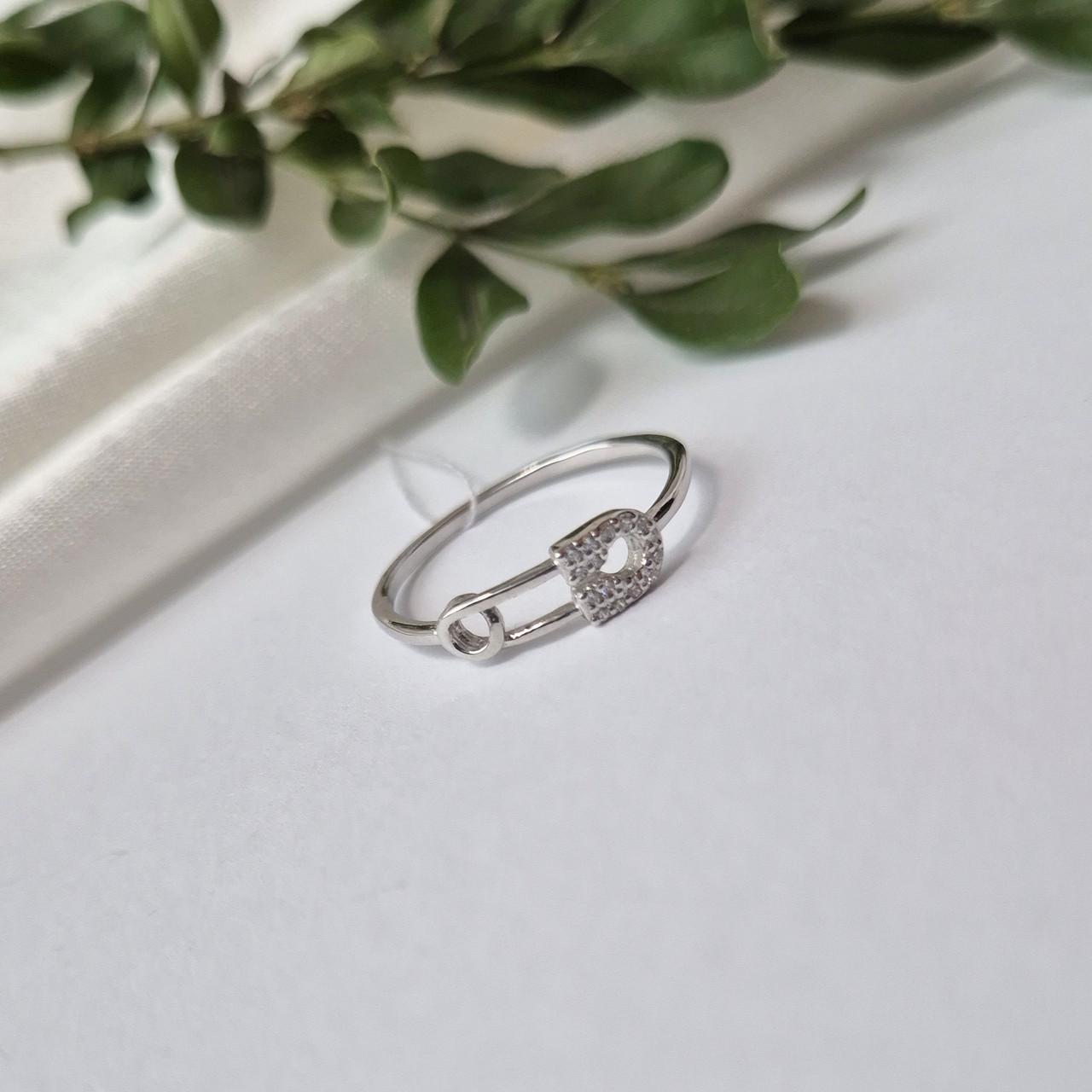 Каблучка булавка в білих каменях срібло 925 проби родоване 0,80 г р. 18 (4324р) - фото 5 Каблучка булавка в білих каменях срібло 925 проби родоване 0,80 г р. 18 (4324р) - фото 5