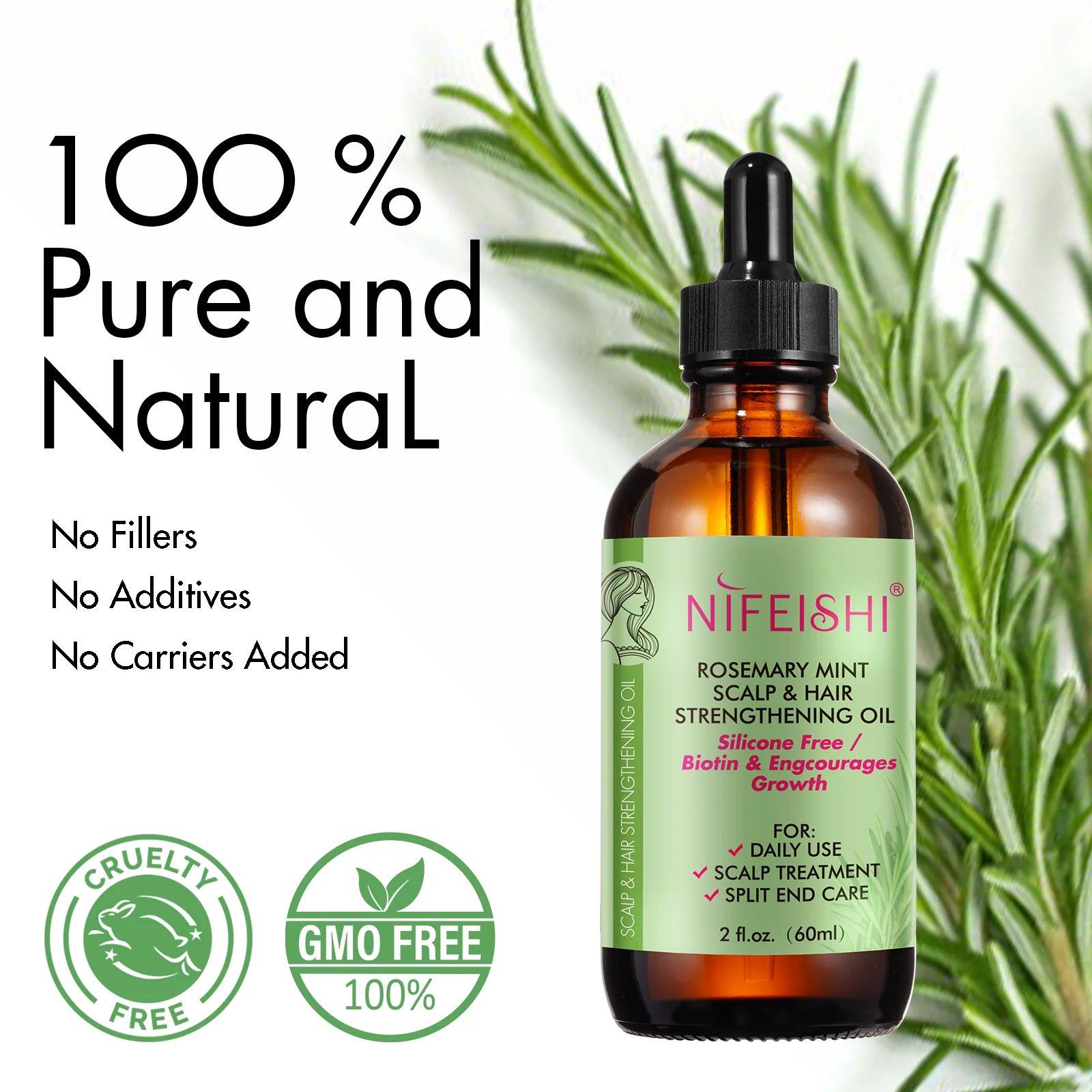 Масло Розмариновое NIFEISHI 100% Natural & Pure Rosemary Essential Oils для роста и питания волос 60 мл - фото 3 Масло Розмариновое NIFEISHI 100% Natural & Pure Rosemary Essential Oils для роста и питания волос 60 мл - фото 3