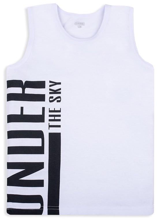 Майка детская хлопковая для мальчика Gabbi Юниор 122 см Белый (12201)
