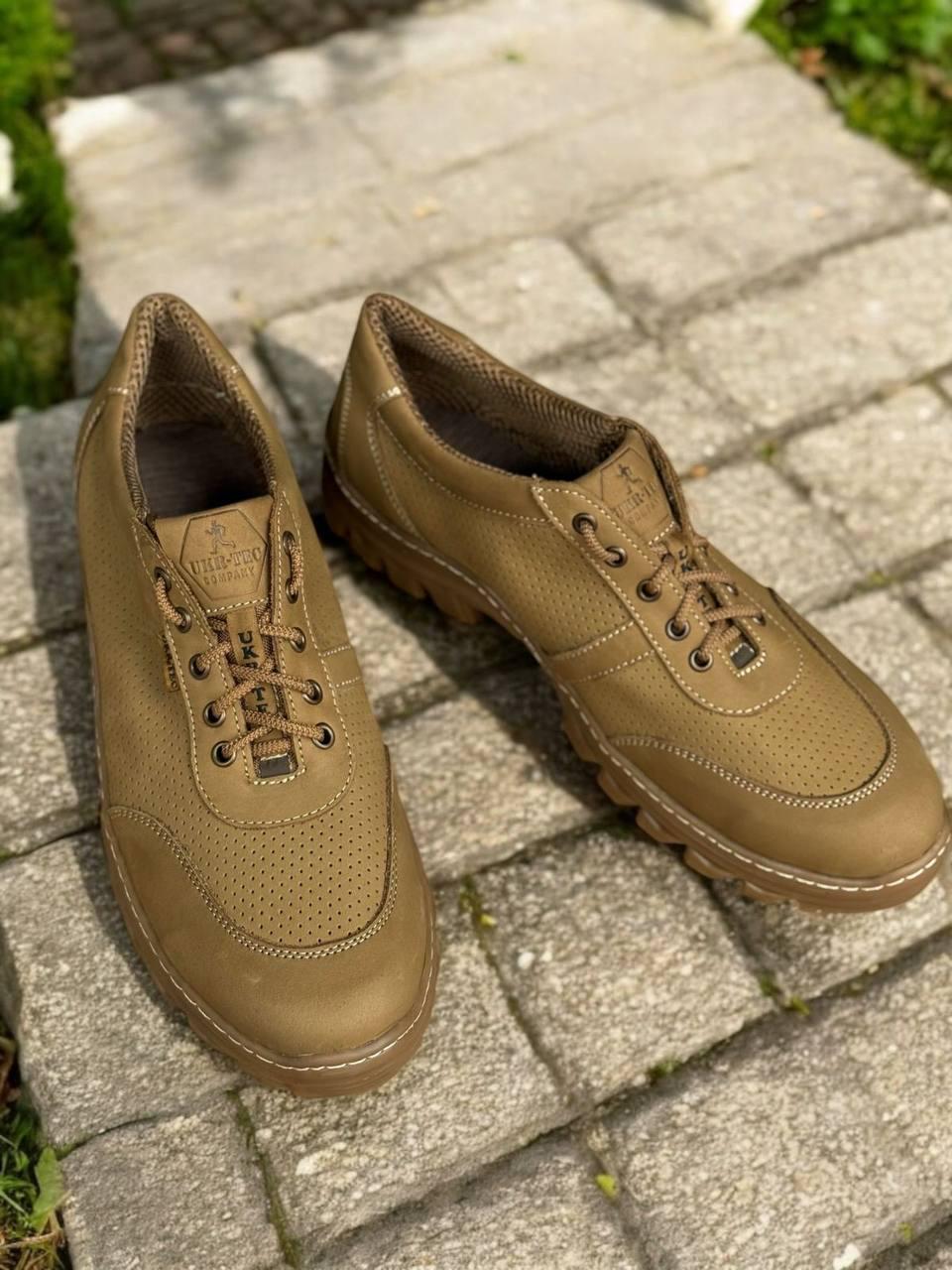 Кросівки Велетні з перферованої шкіри р. 48 Койот (0930-48) - фото 2 Кросівки Велетні з перферованої шкіри р. 48 Койот (0930-48) - фото 2