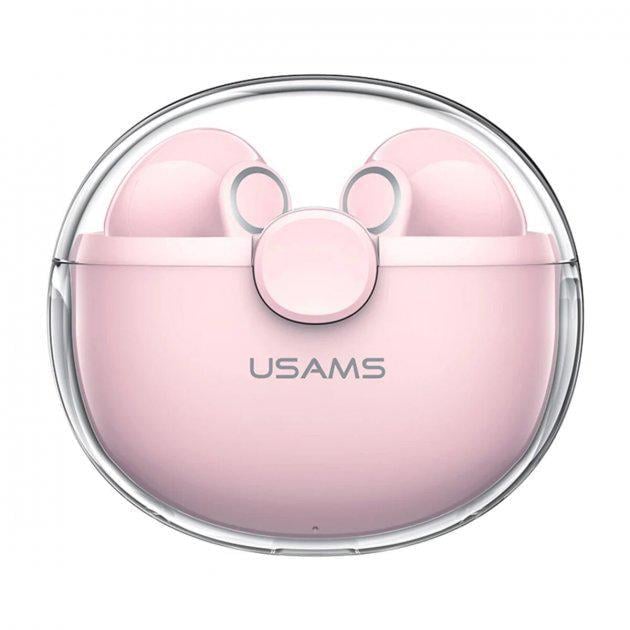 Наушники беспроводные USAMS-BU12 TWS Earbuds BU Series BT 5.1 Розовый