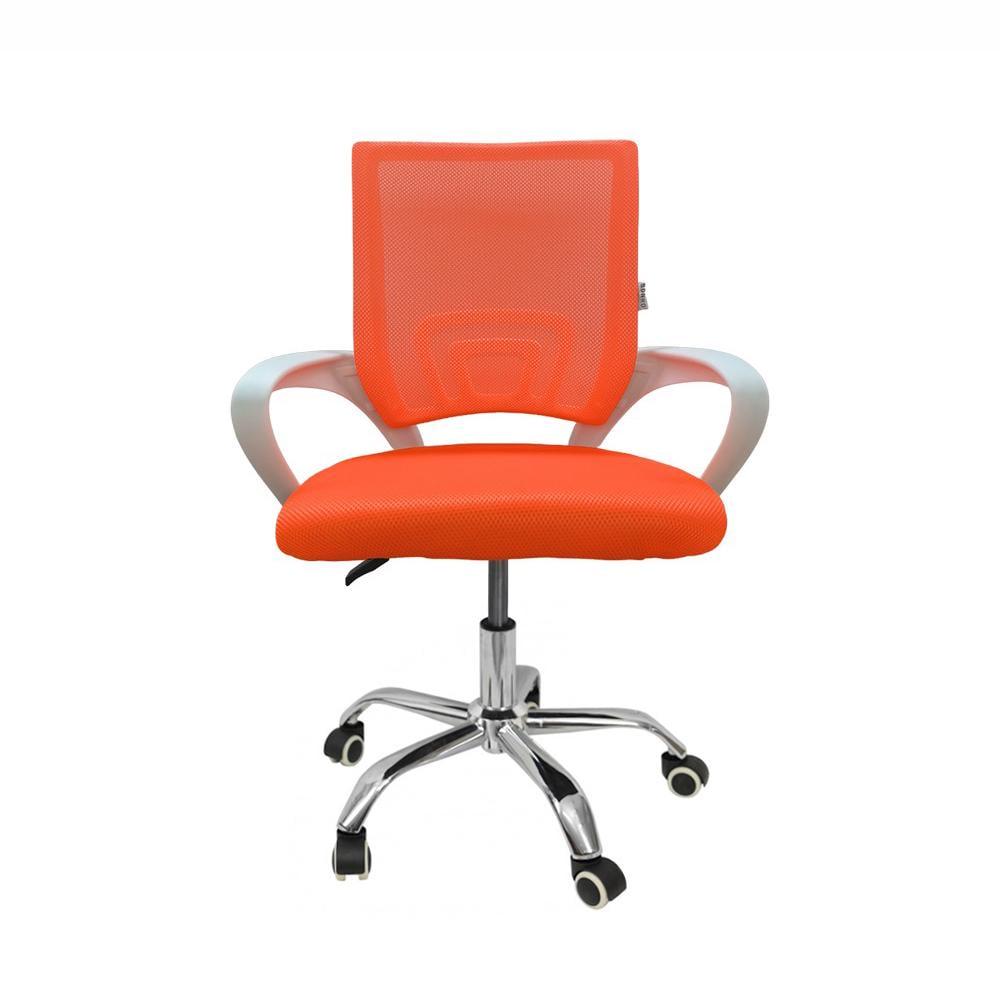 Крісло офісне комп'ютерне Bonro 619 Біло-жовтогарячий (4477) - фото 4