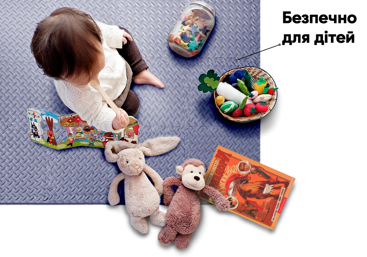 Татами мат EasyFit ласточкин хвост 8 шт. 30х30х1 см Синий (EF-1950-30-BE) - фото 7 Татами мат EasyFit ласточкин хвост 8 шт. 30х30х1 см Синий (EF-1950-30-BE) - фото 7