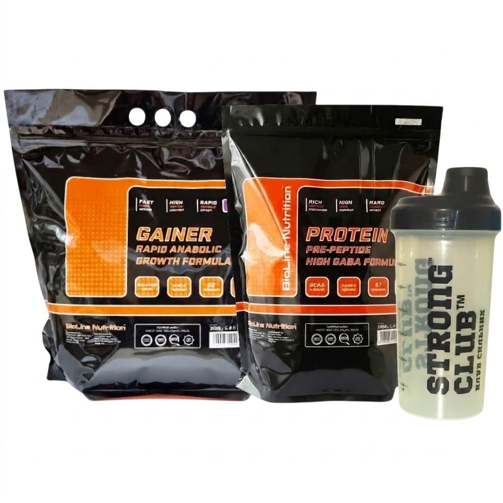 Набір BioLine Nutrition Протеїн 2 кг/Гейнер 3 кг/Шейкер