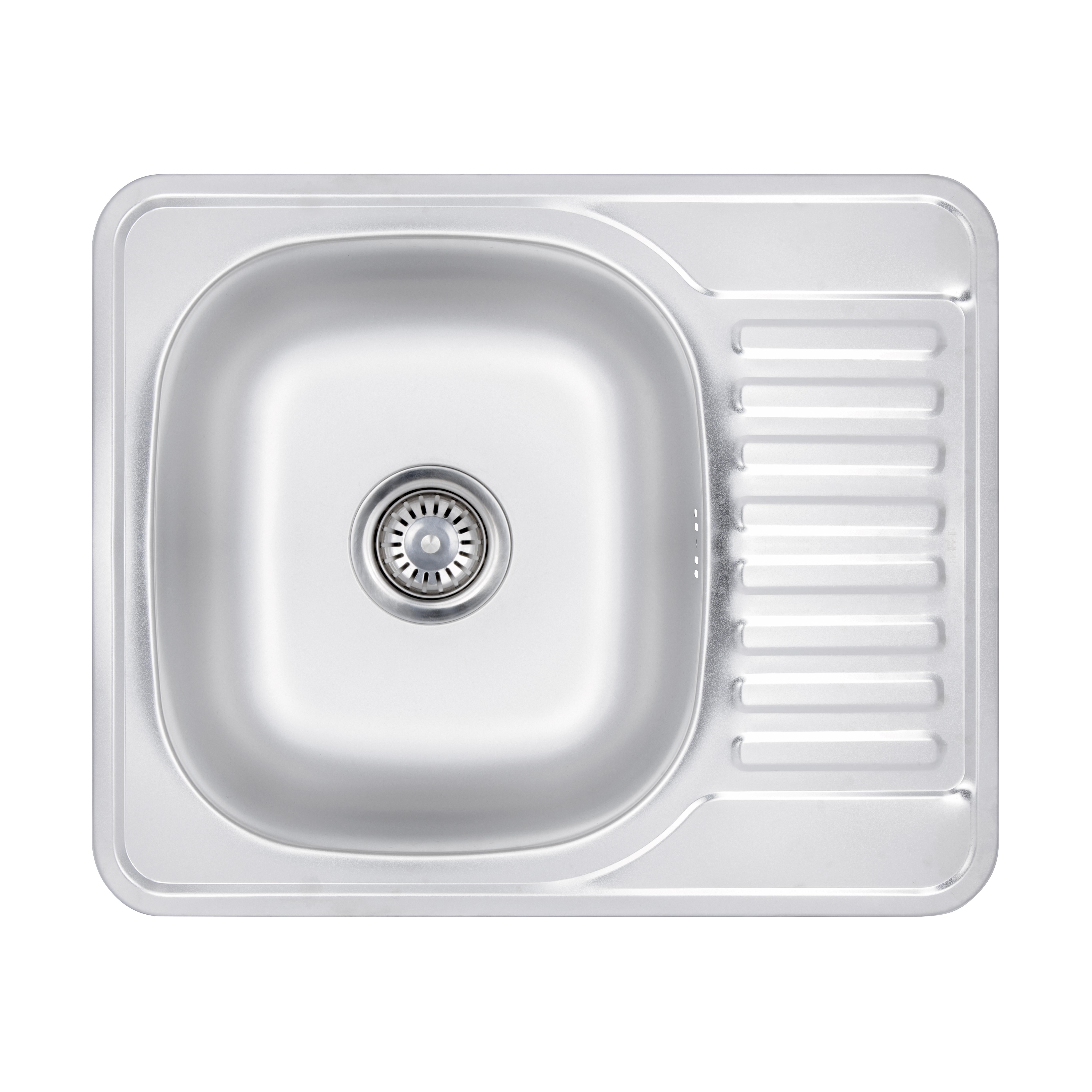 Кухонная мойка врезная Brinex из нержавеющей стали прямоугольная 5848 0,8 мм Satin (BRIN5848SAT08)