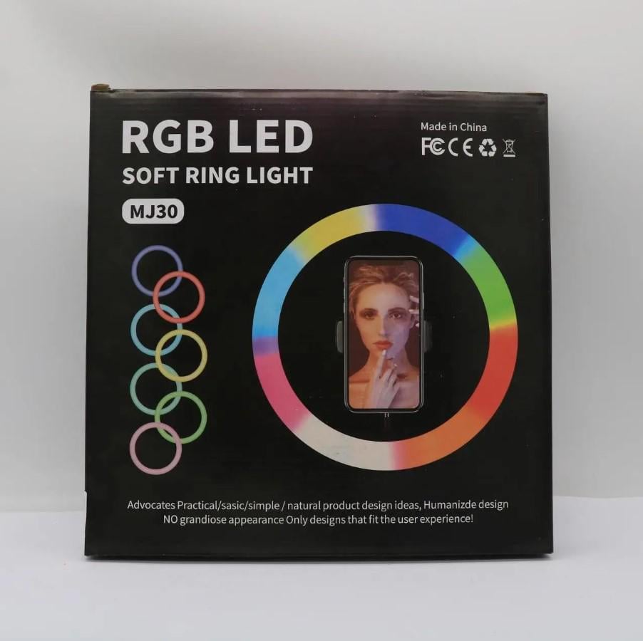 Кольцевая лампа для фото и видео съемки Ring Light LED с держателем RGB 15 режимов 30 см (532-1) - фото 5 Кольцевая лампа для фото и видео съемки Ring Light LED с держателем RGB 15 режимов 30 см (532-1) - фото 5