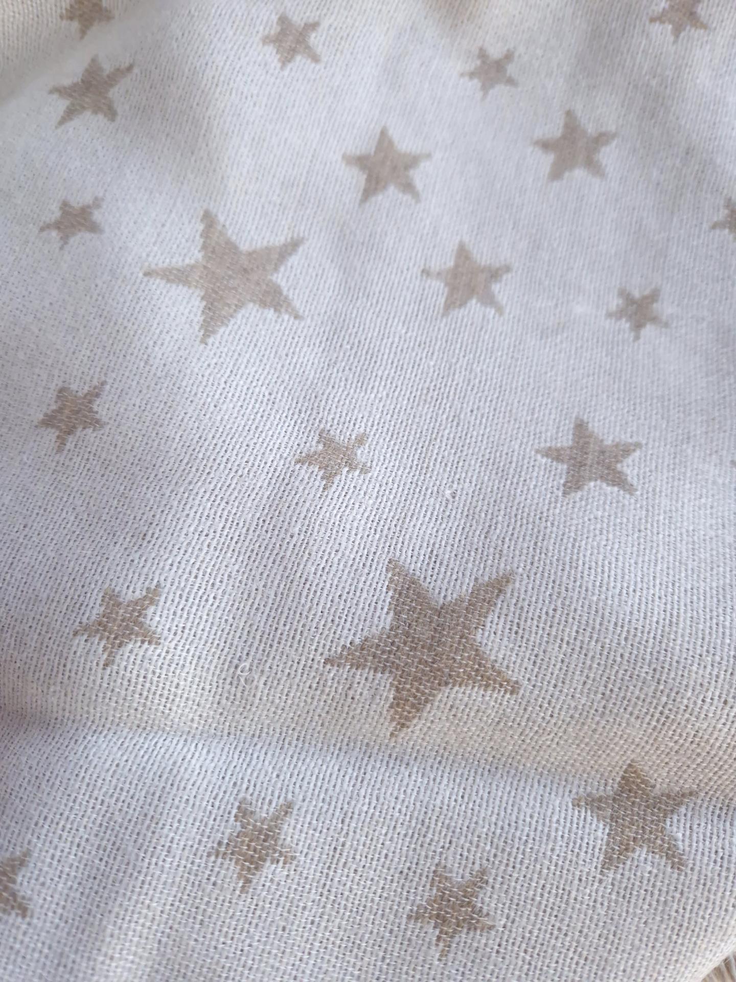 Шарф-палантин жіночий в зірки весна-осінь 212х62 см Бежевий (15925) - фото 4