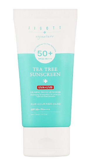 Крем солнцезащитный Jigott Signature Tea Tree Sunscreen SPF50+ с экстрактом чайного дерева 70 мл (2681013251)