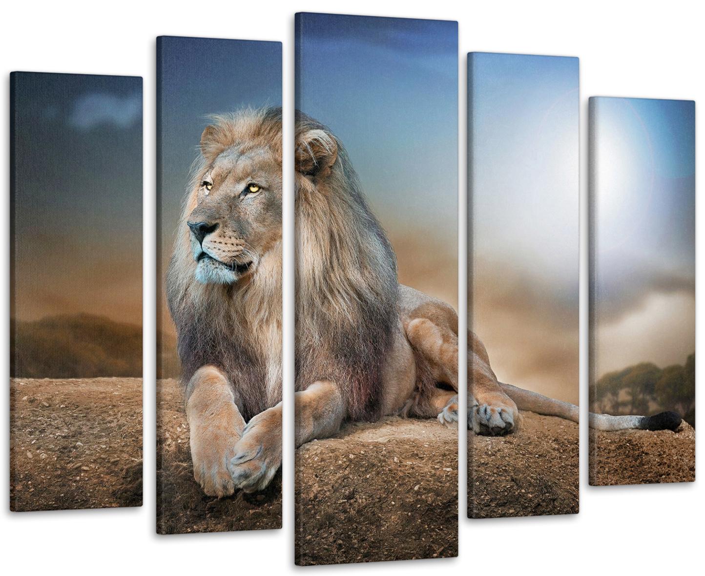 Модульная картина Африка Лев 105х150 см (Art-272_5)