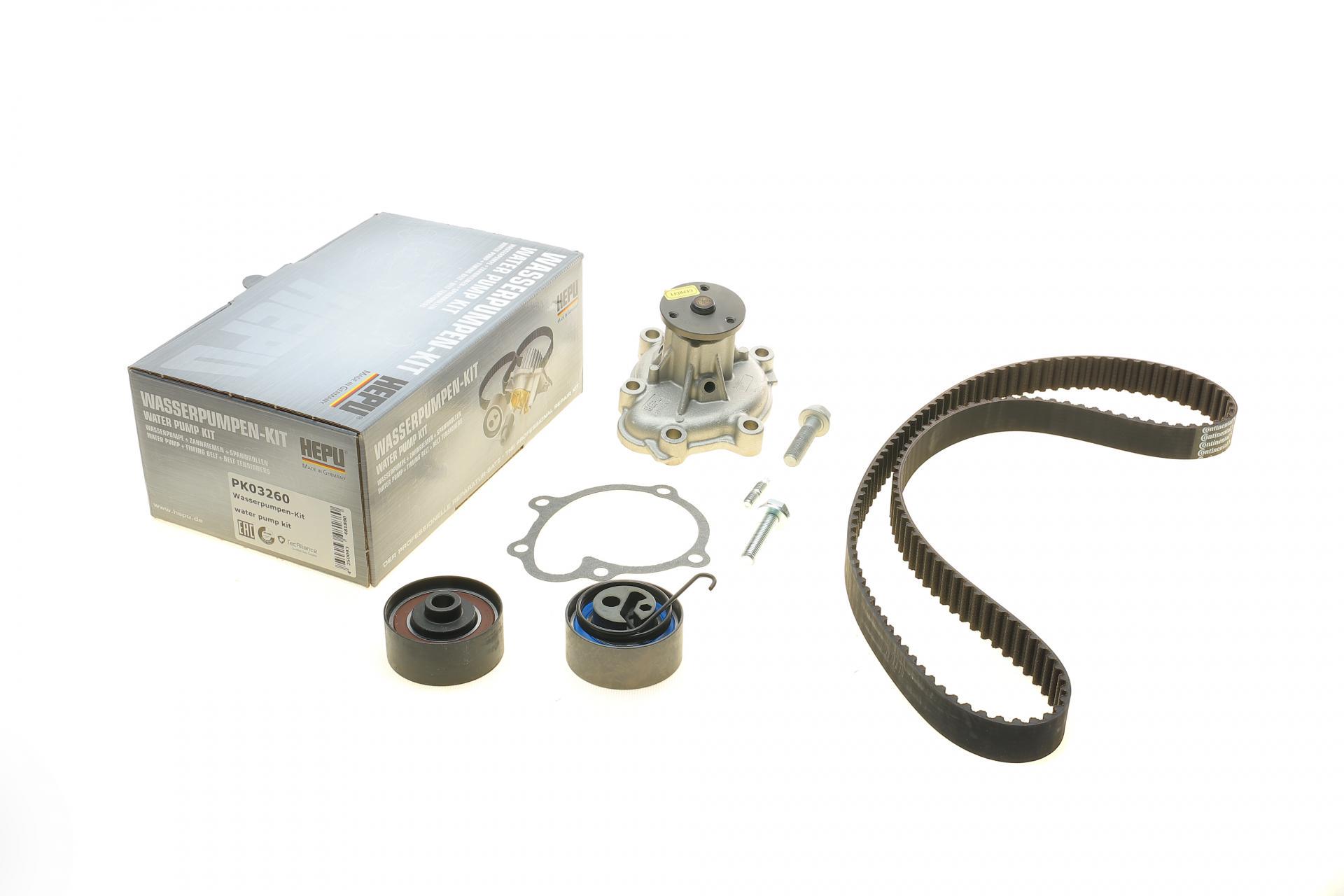 Комплект ГРМ и помпа Hepu Opel Astra H/Corsa D 1.7CDTI 06- 131x25 (PK03260)