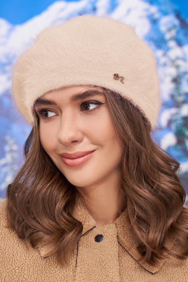 Берет шерстяной Braxton Эстель женский Кремовый (4977)
