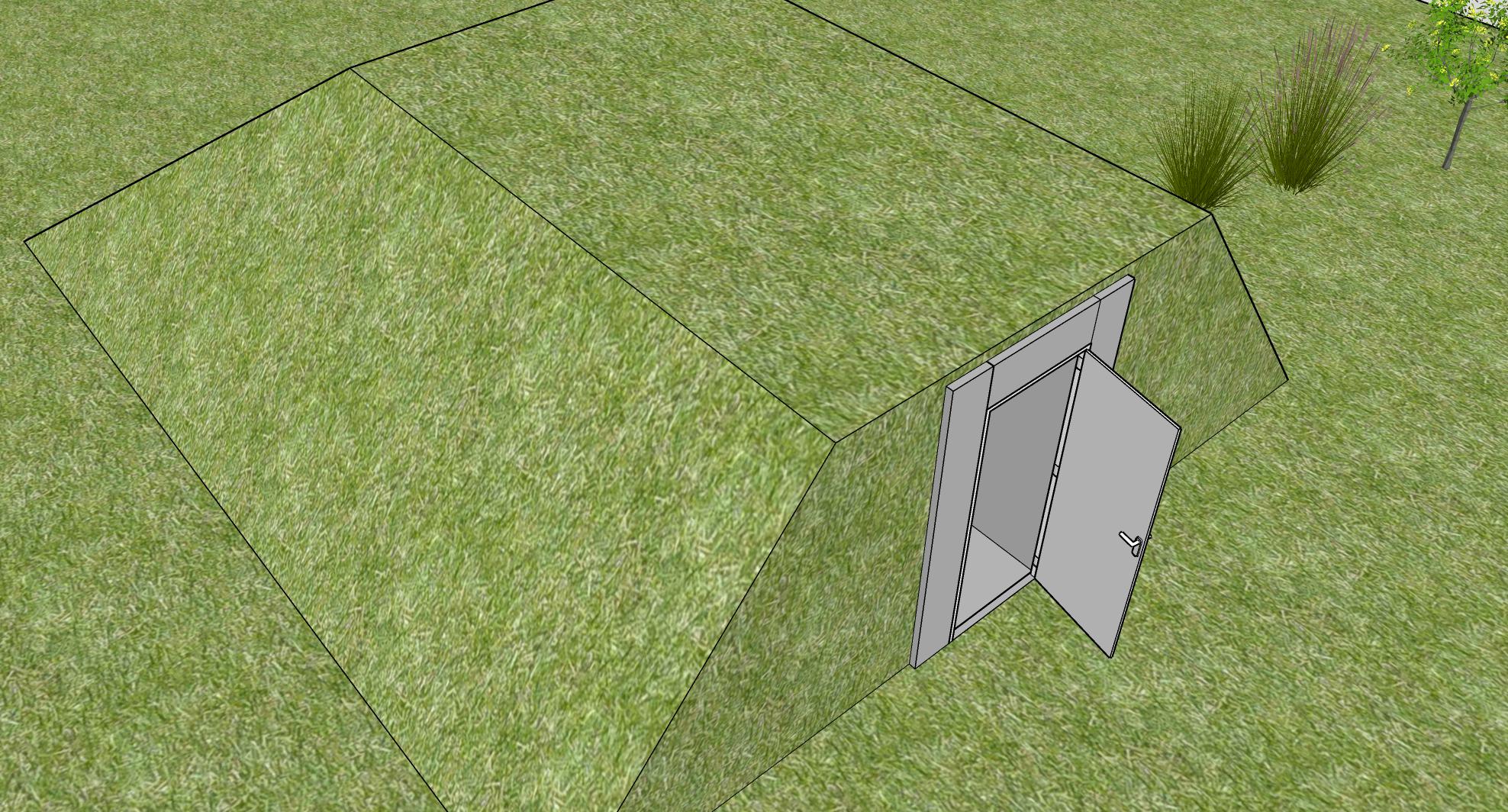 Укриття модульне підземне Shelter Paneltim для приватного використання горизонтальний вхід 2300x3950x2100 мм - фото 2