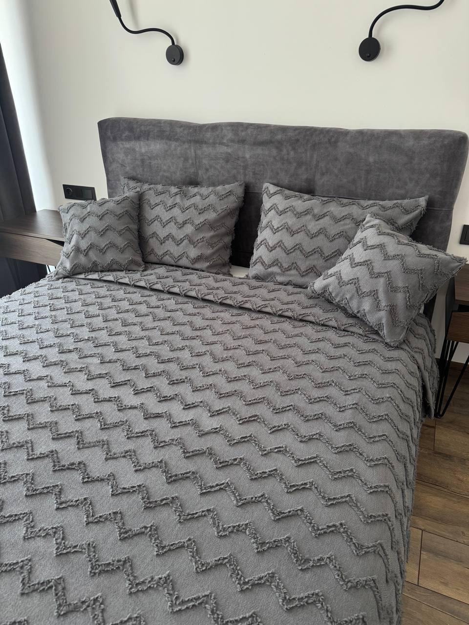 Покрывало Хельга 140x250 см Графитовый (20774-10-140x250cm) - фото 10 Покрывало Хельга 140x250 см Графитовый (20774-10-140x250cm) - фото 10