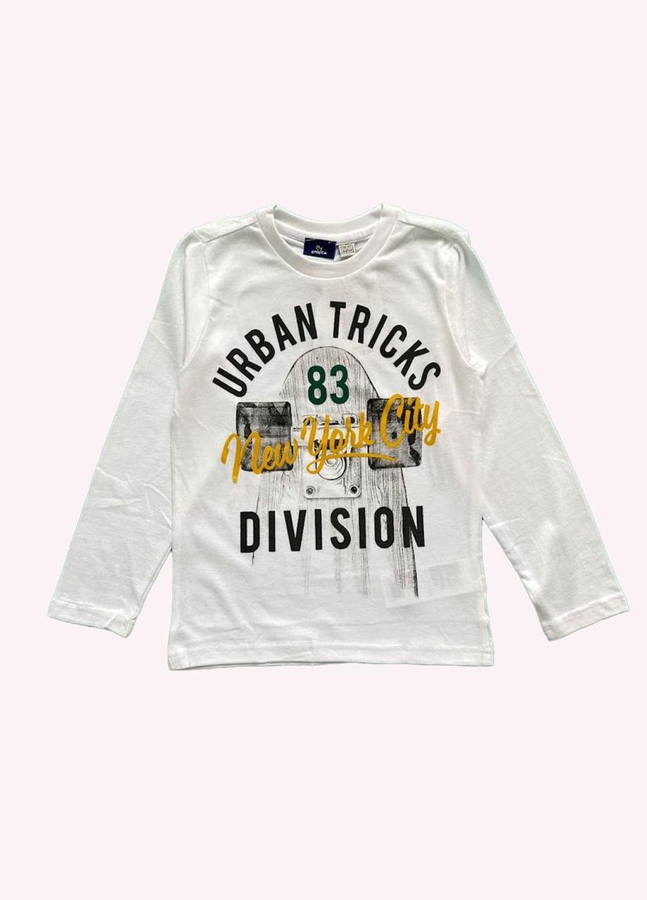 Реглан дитячий Chicco бавовняний з малюнком 5-6 років 110 см Білий (2081861212)