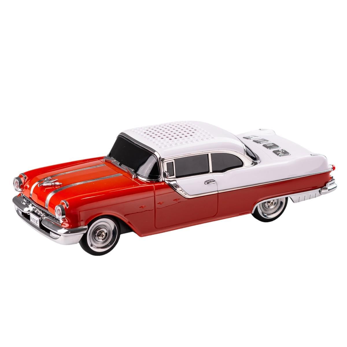 Портативная колонка Понтиак BT/TF/USB/AUX 3 Вт с подсветкой Красный с белым (UR125RW)