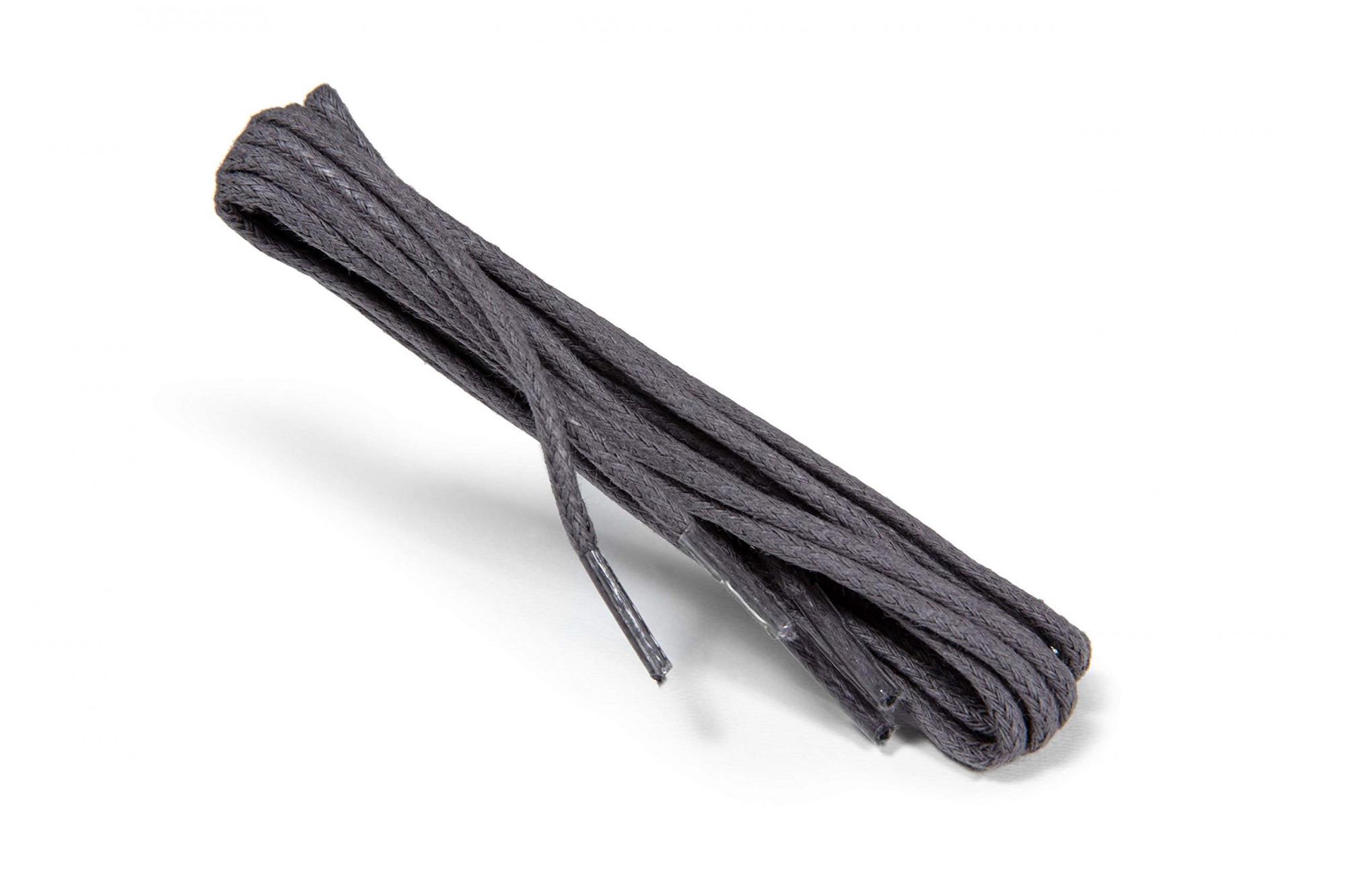 Шнурки для обуви Kaps вощенные тонкие 75 см Темно-серый