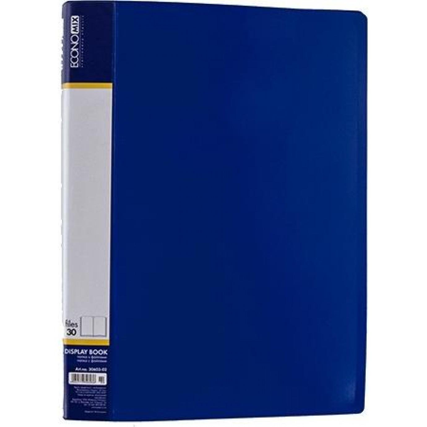 Папка Economix с 30 файлами А4 пластиковая Синий (E30603-02)